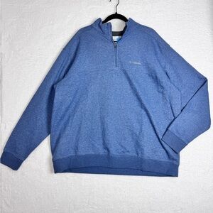 295. NWT Columbia Men's Heather Blue Zip-Up Sweater